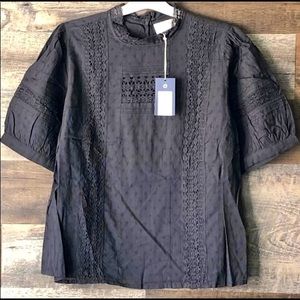 NWT Universal Thread Crocheted Puff Sleeve Blouse